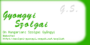gyongyi szolgai business card