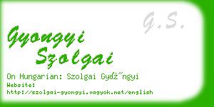 gyongyi szolgai business card